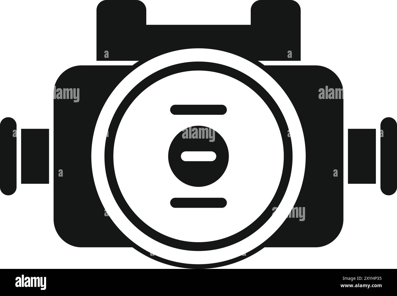 Simple vector icon of a water meter, a device used to measure the ...
