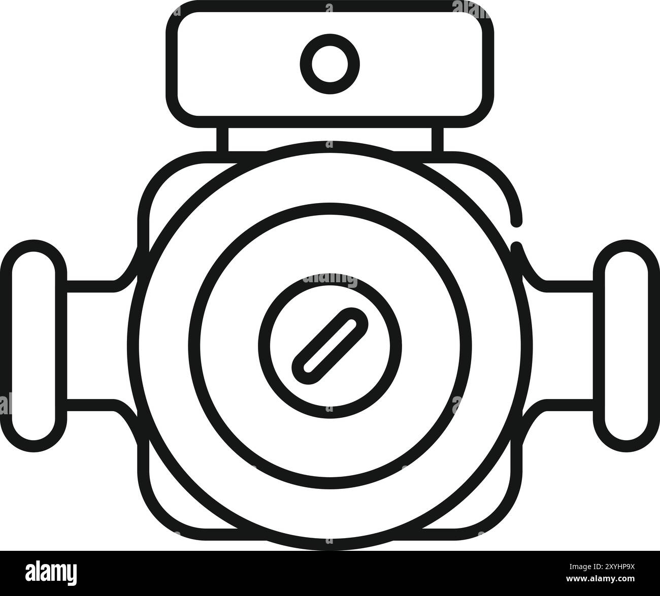 This icon of a water meter is perfect for websites and apps related to plumbing and water management Stock Vector
