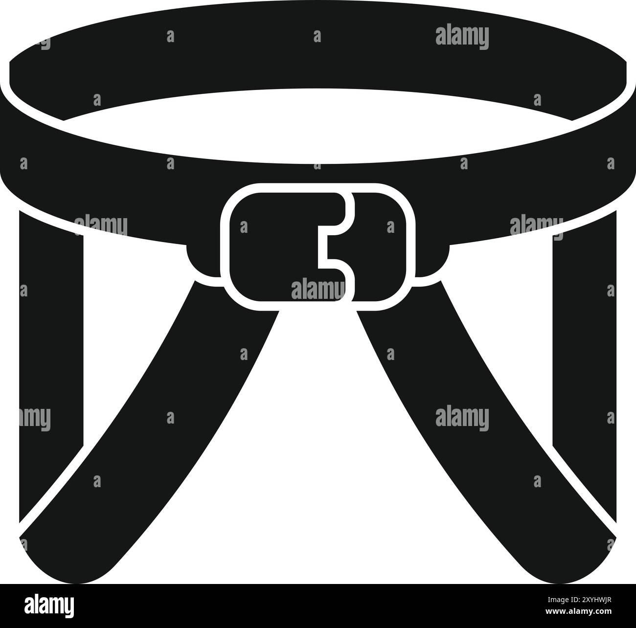 Climbing harness icon in black simple style isolated on white background Stock Vector