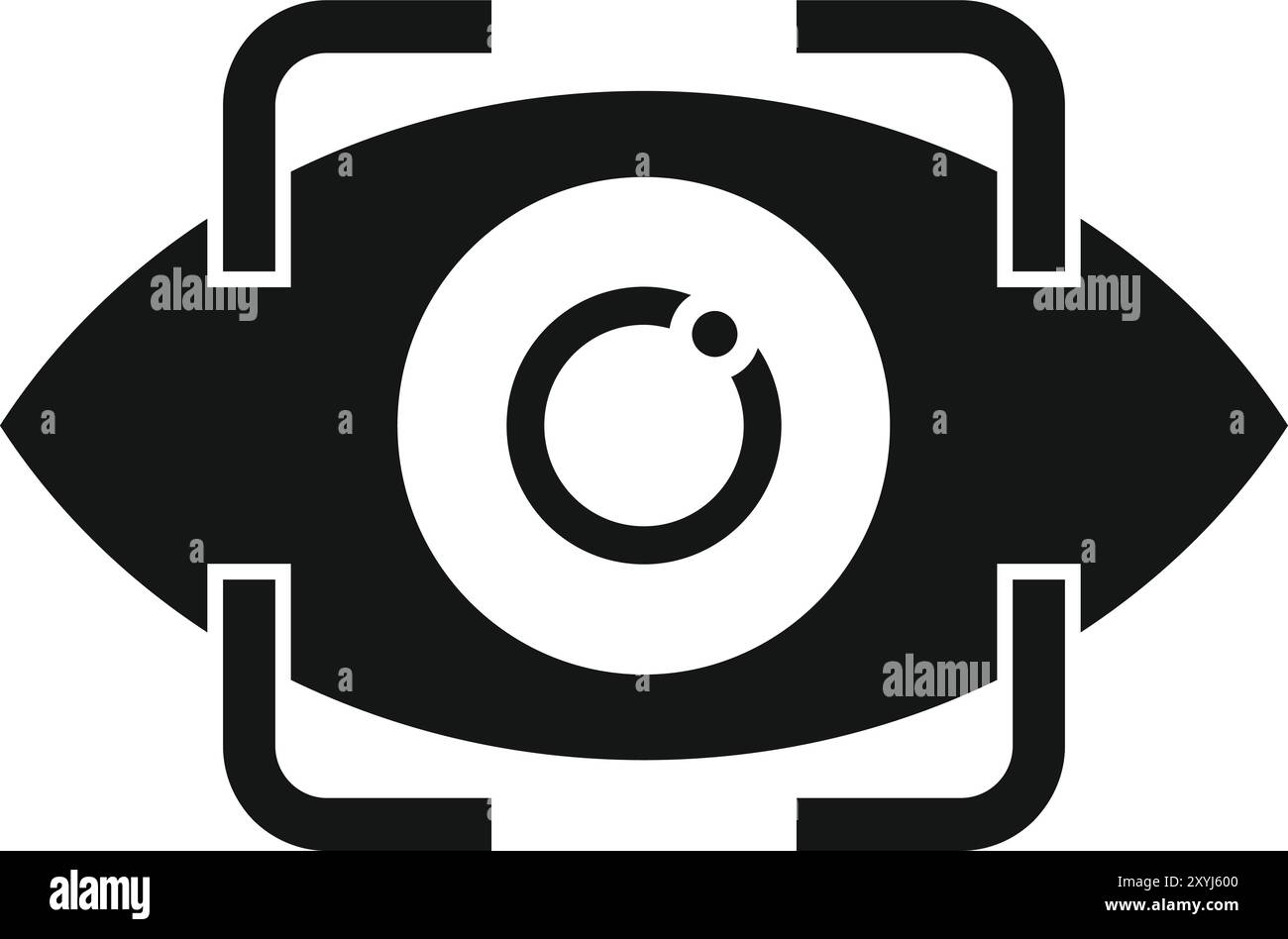 Retina scan symbol Black and White Stock Photos & Images - Alamy