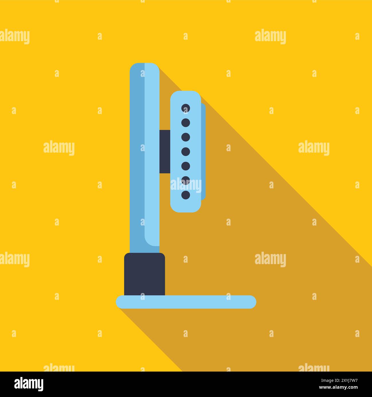 Icon of a medical linear accelerator delivering radiation therapy beam Stock Vector