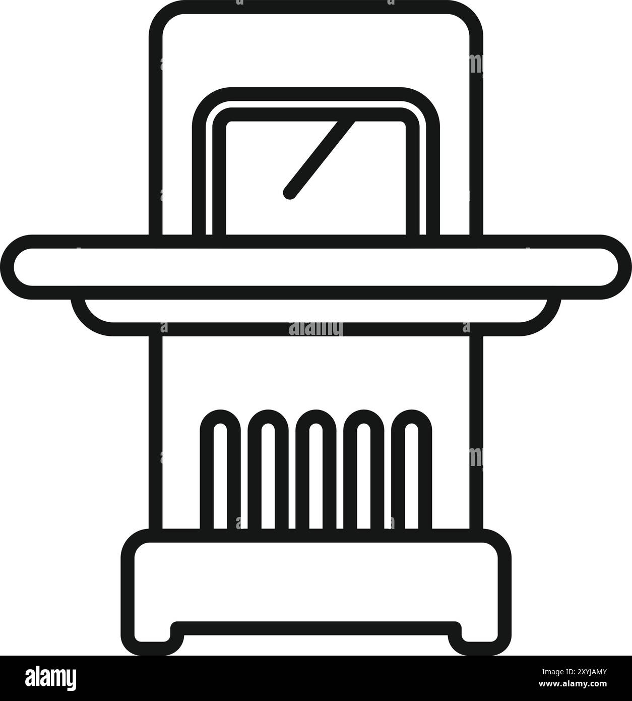 Metal detector gate standing on white background, line style icon Stock ...