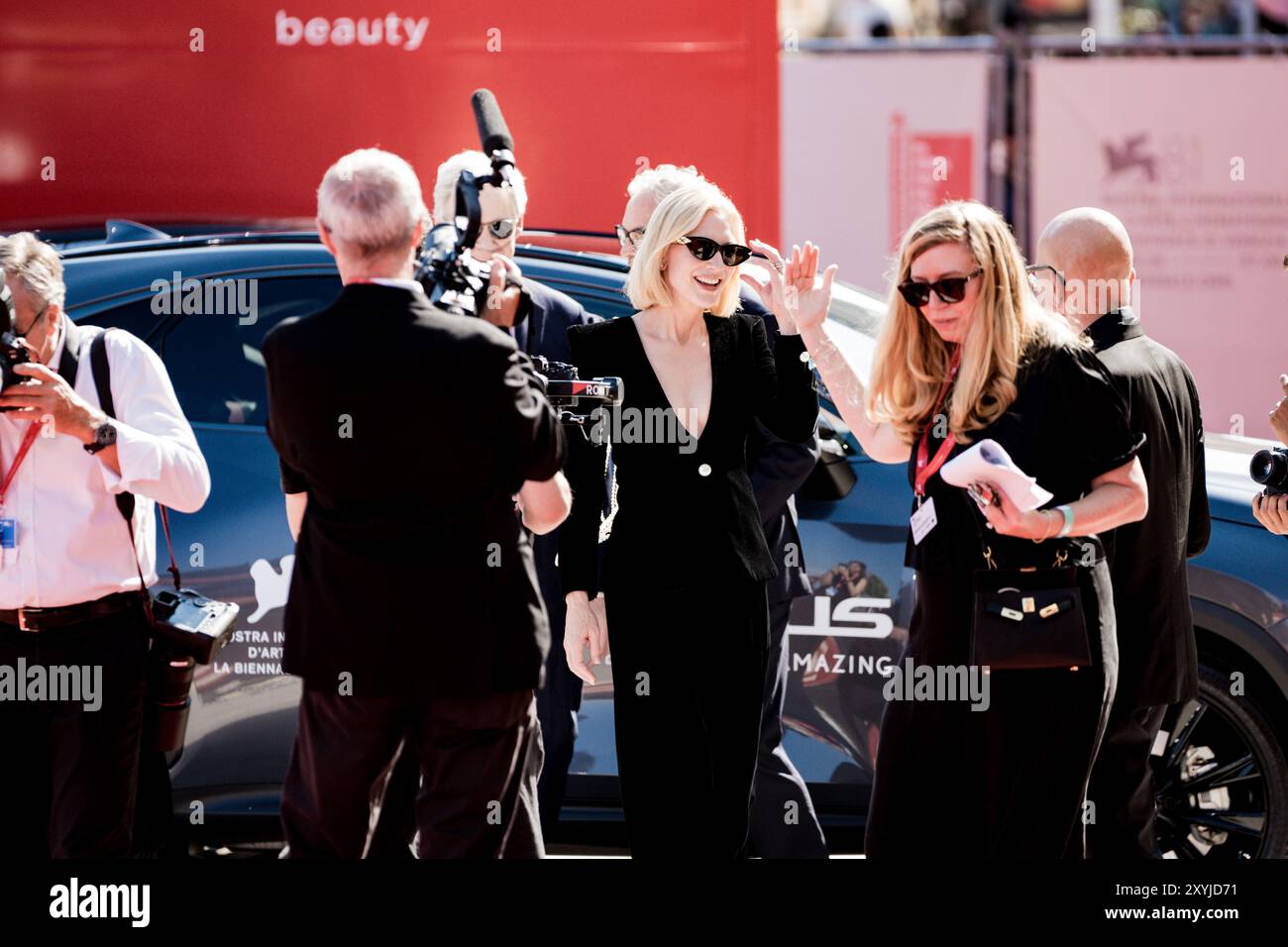 VENICE, ITALY AUGUST 29 2024 Cate Blanchett and Alfonso Cuaron