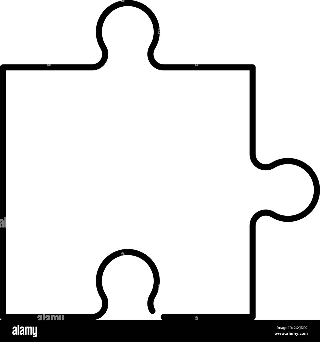 Puzzle piece icon continuous one drawing. Toy kids company logotype symbol template concept. Vector illustration, editable stroke Stock Vector Image & Art - Alamy for Free Printable Blank Puzzle Pieces Template