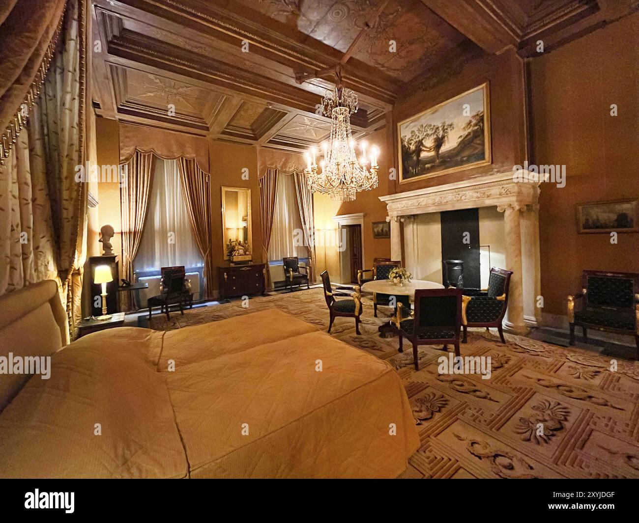 Amsterdam, Netherlands. August 29, 2023. The interior of the Royal Palace in Amsterdam Stock Photo