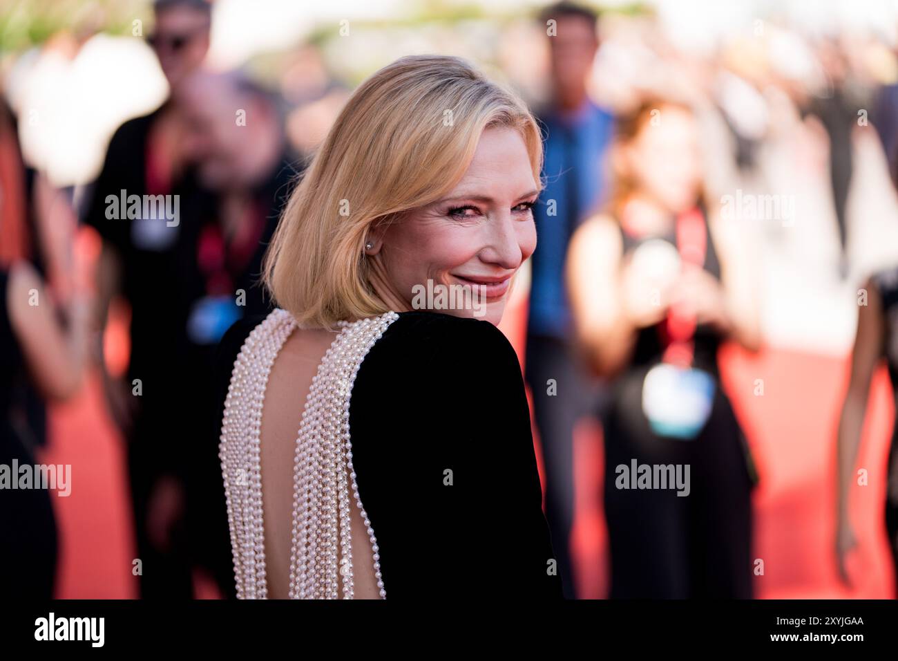 VENICE, ITALY AUGUST 29 2024 Cate Blanchett attend the red carpet