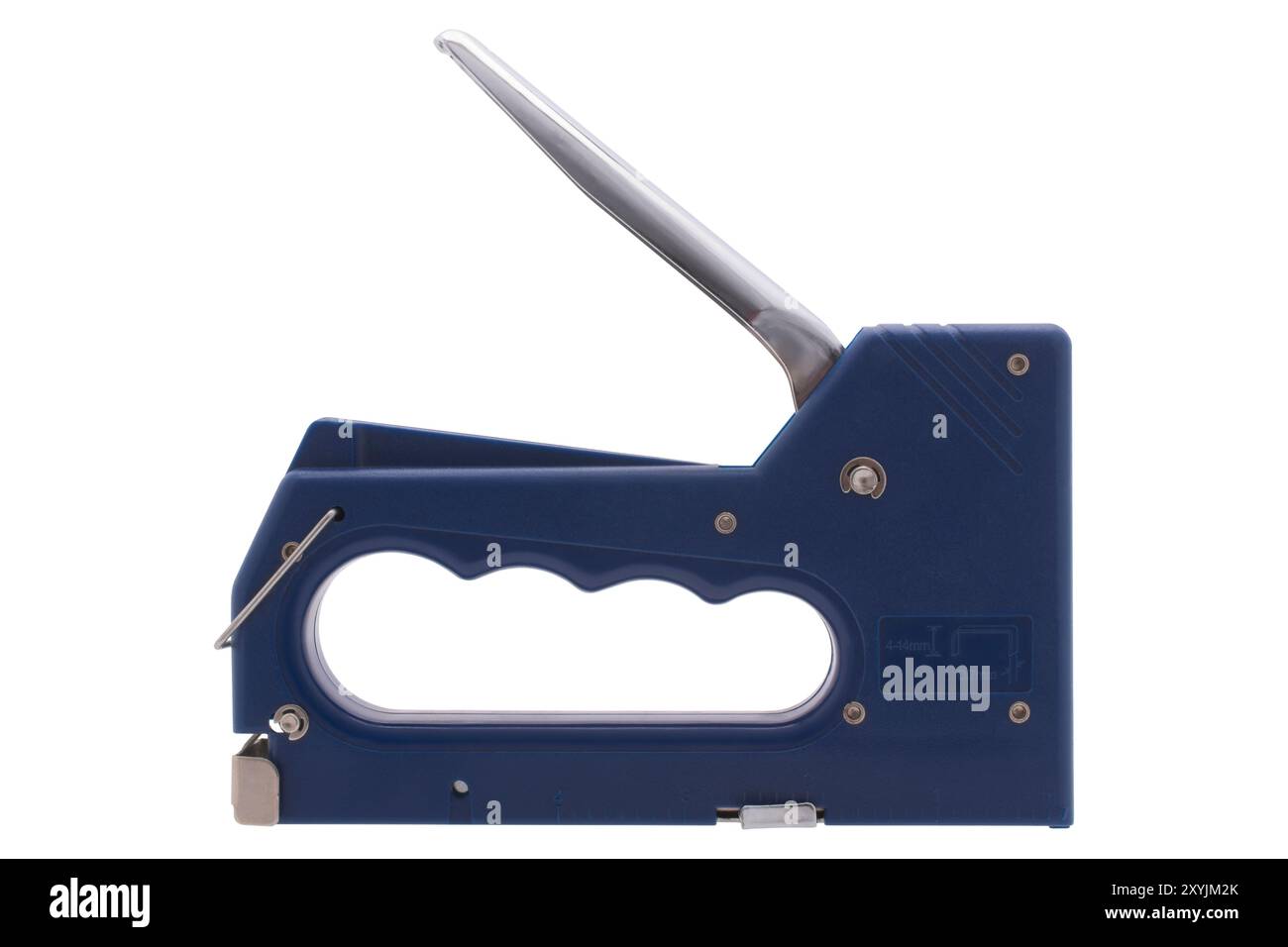 Type G staple gun on white background Stock Photo