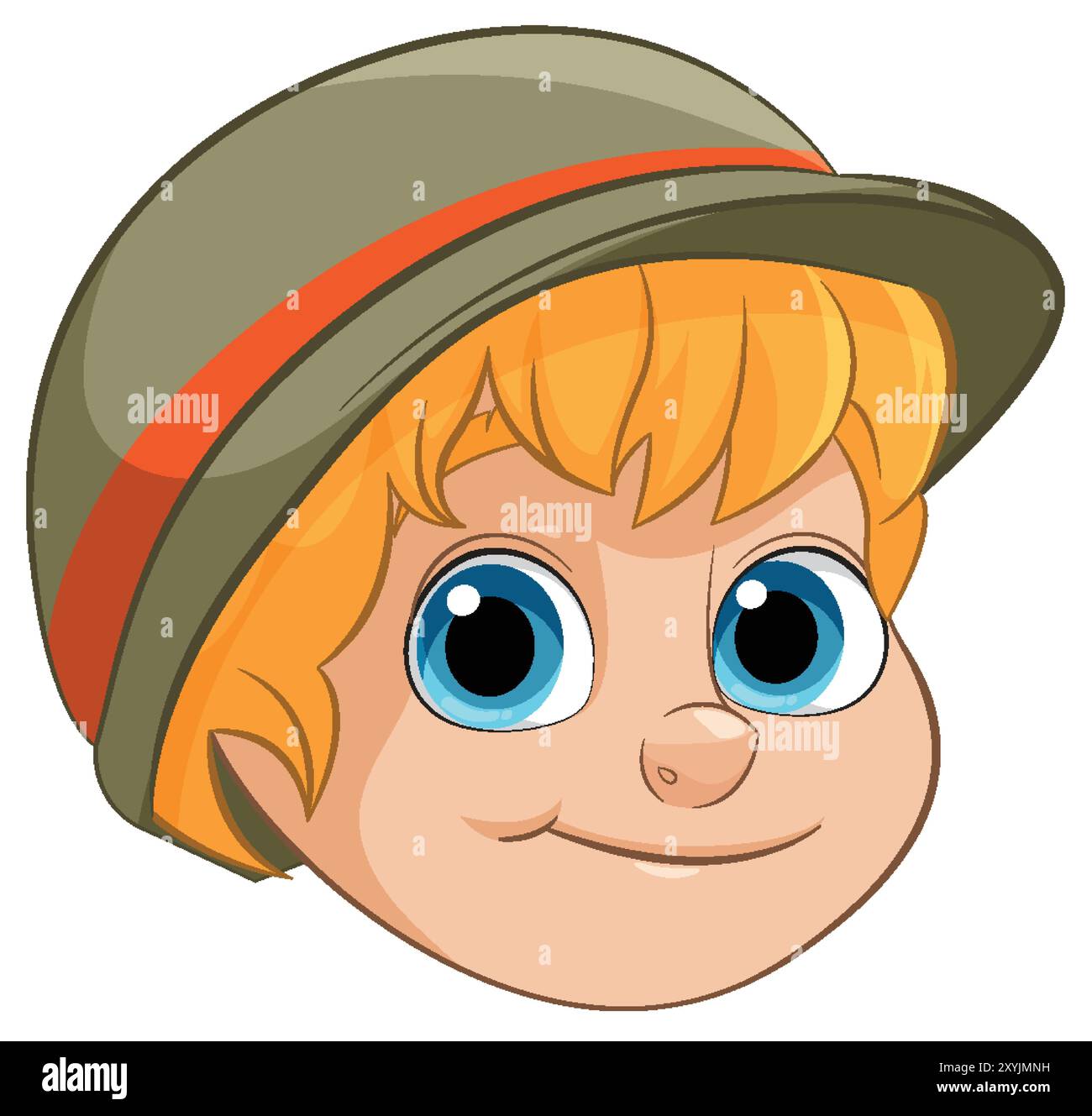 Illustration of a cheerful boy wearing a hat Stock Vector Image & Art ...