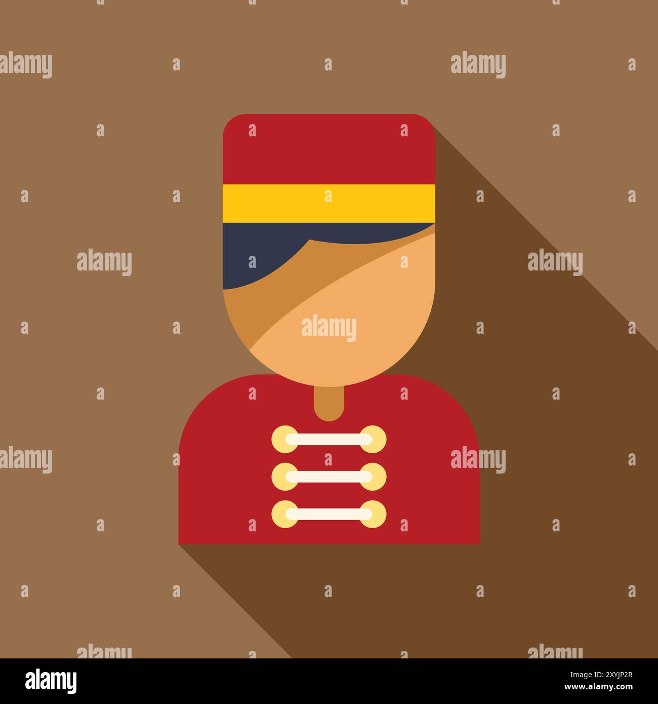 Simple and colorful vector illustration of a hotel bellboy in uniform, perfect for travel and tourism related projects Stock Vector