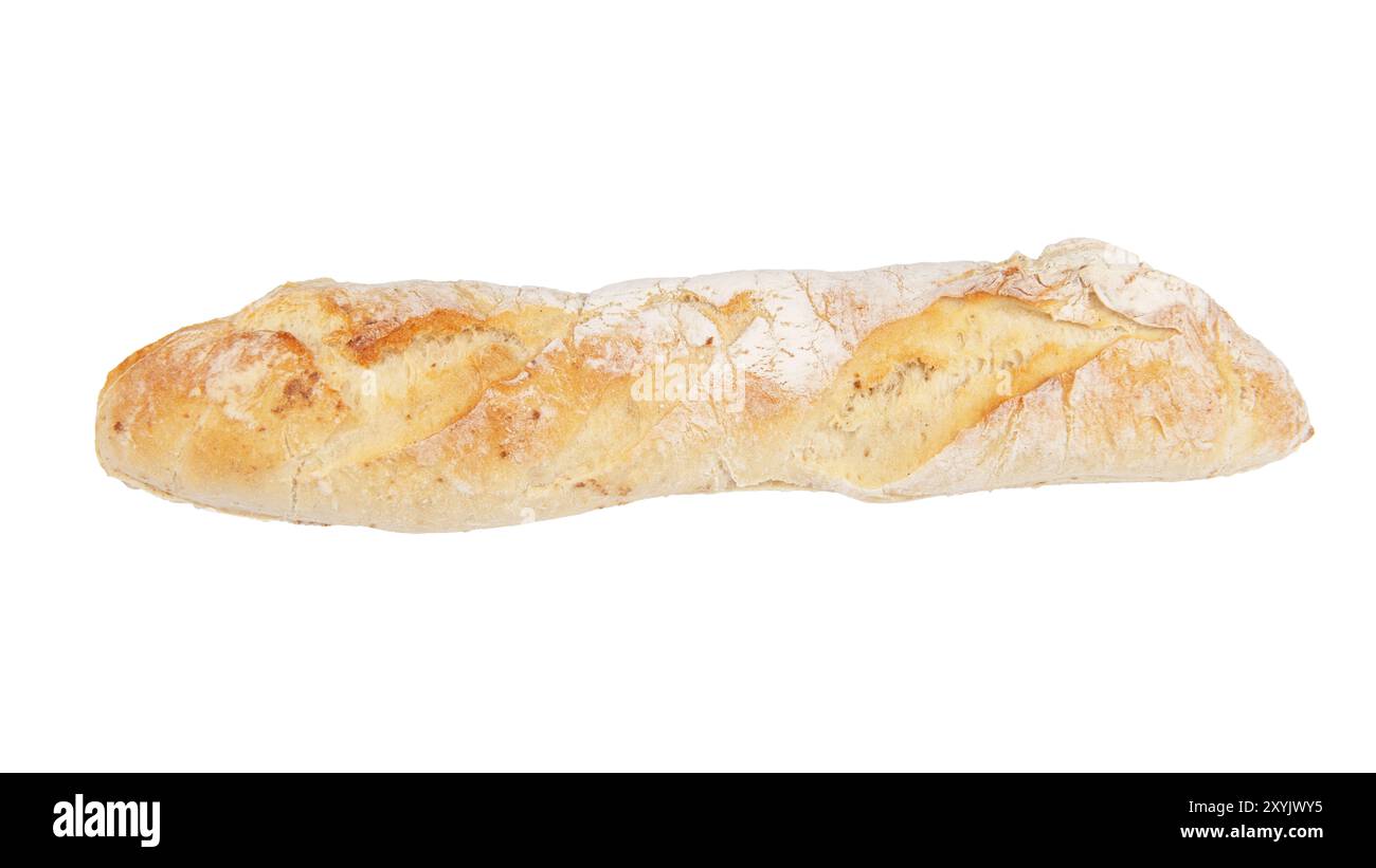 Loaf of Fresh French Baguette isolated on a White Background Stock ...
