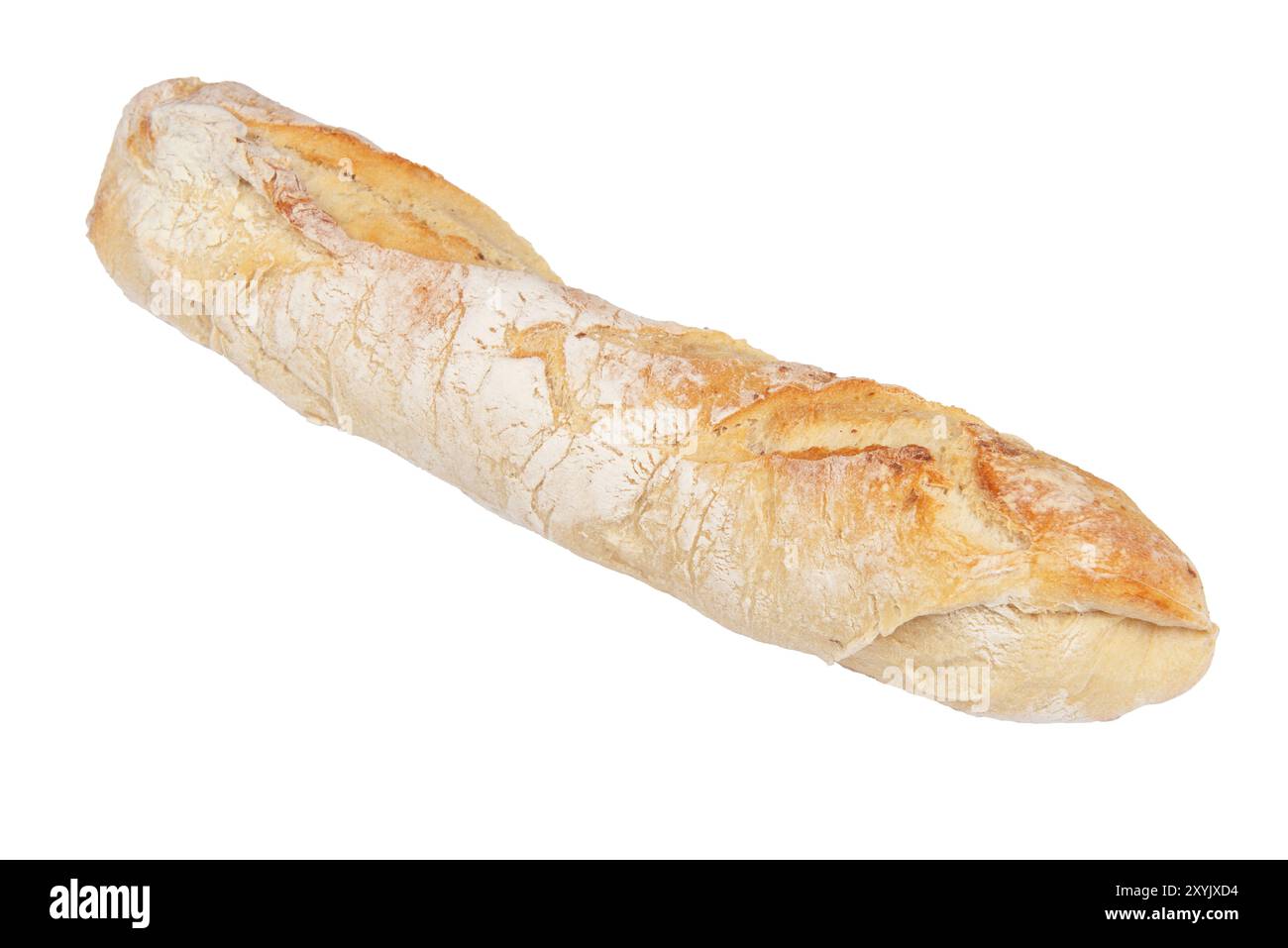 Loaf of Fresh French Baguette isolated on a White Background Stock ...