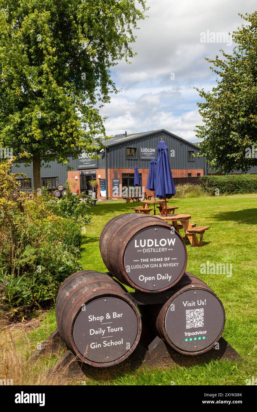 Ludlow Distillery, Ludlow Gin and Whisky distillery in Bromfield Ludlow, Shropshire, England Stock Photo