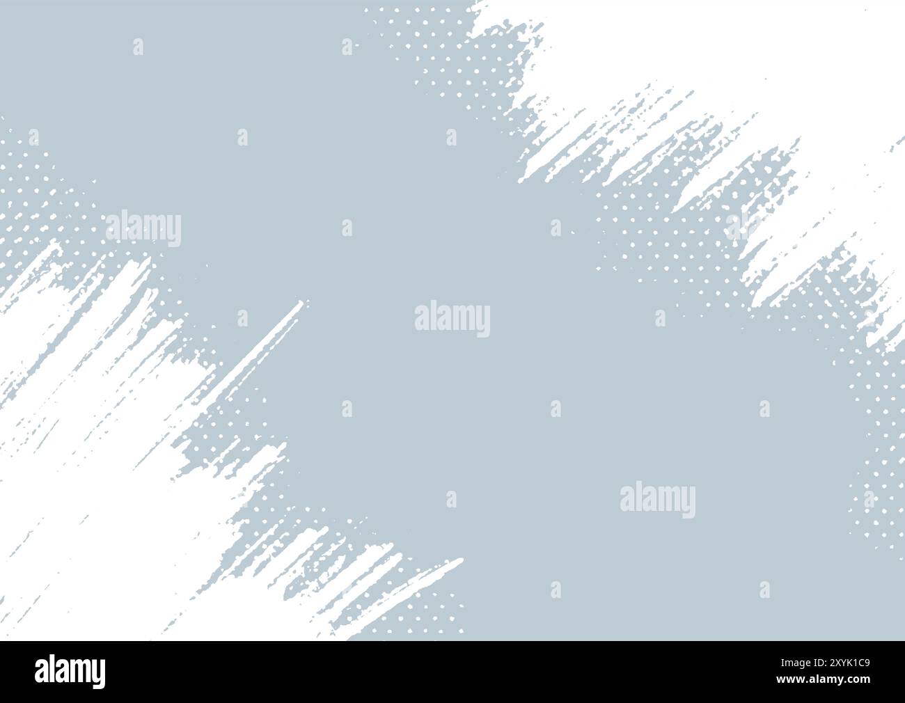 Grunge style background with brush strokes and halftone dots design ...