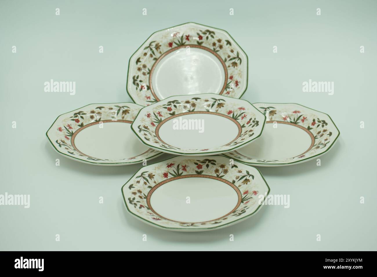 plates tableware isolated on background tableware Stock Photo