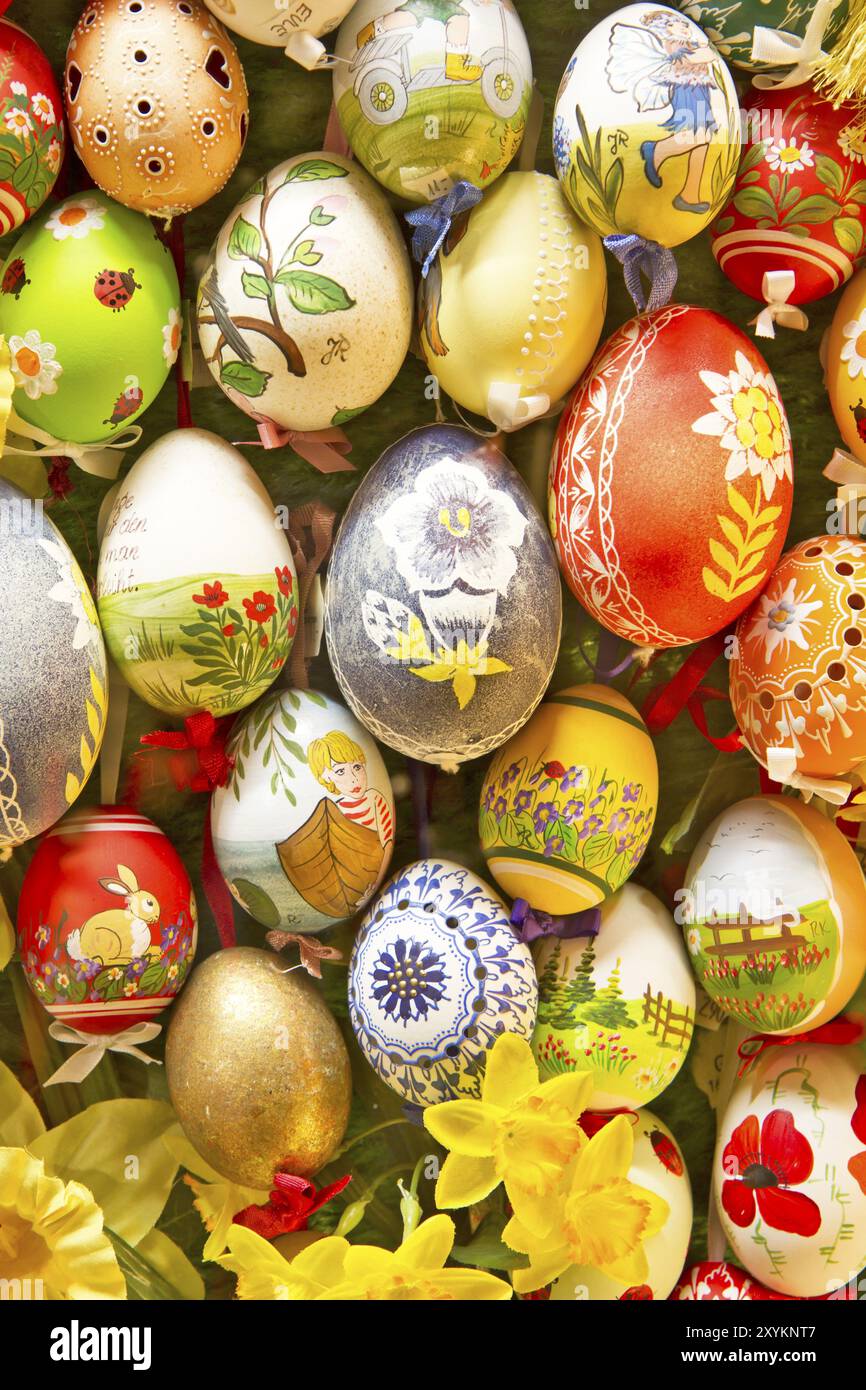 Colourful Easter eggs, full-size Stock Photo