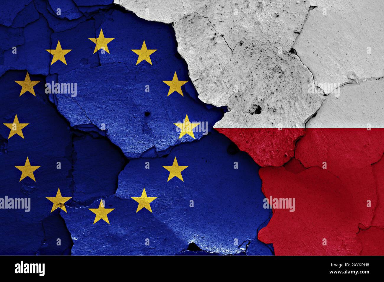 Flags of eu and poland hi-res stock photography and images - Alamy