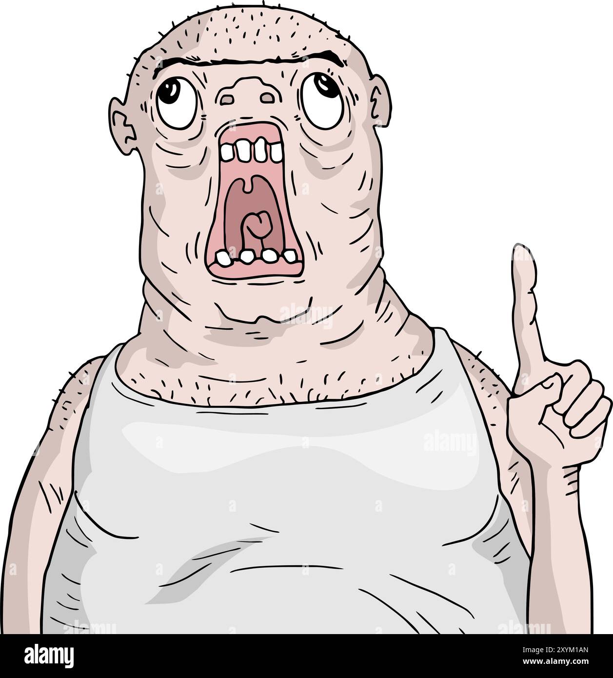funny man talking Stock Vector