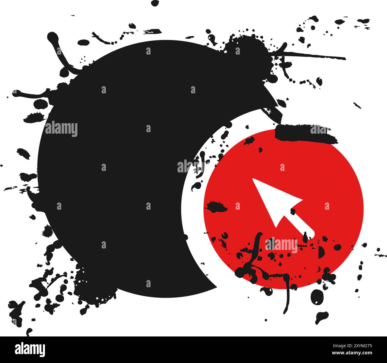 Dirt art paint cursor Stock Vector