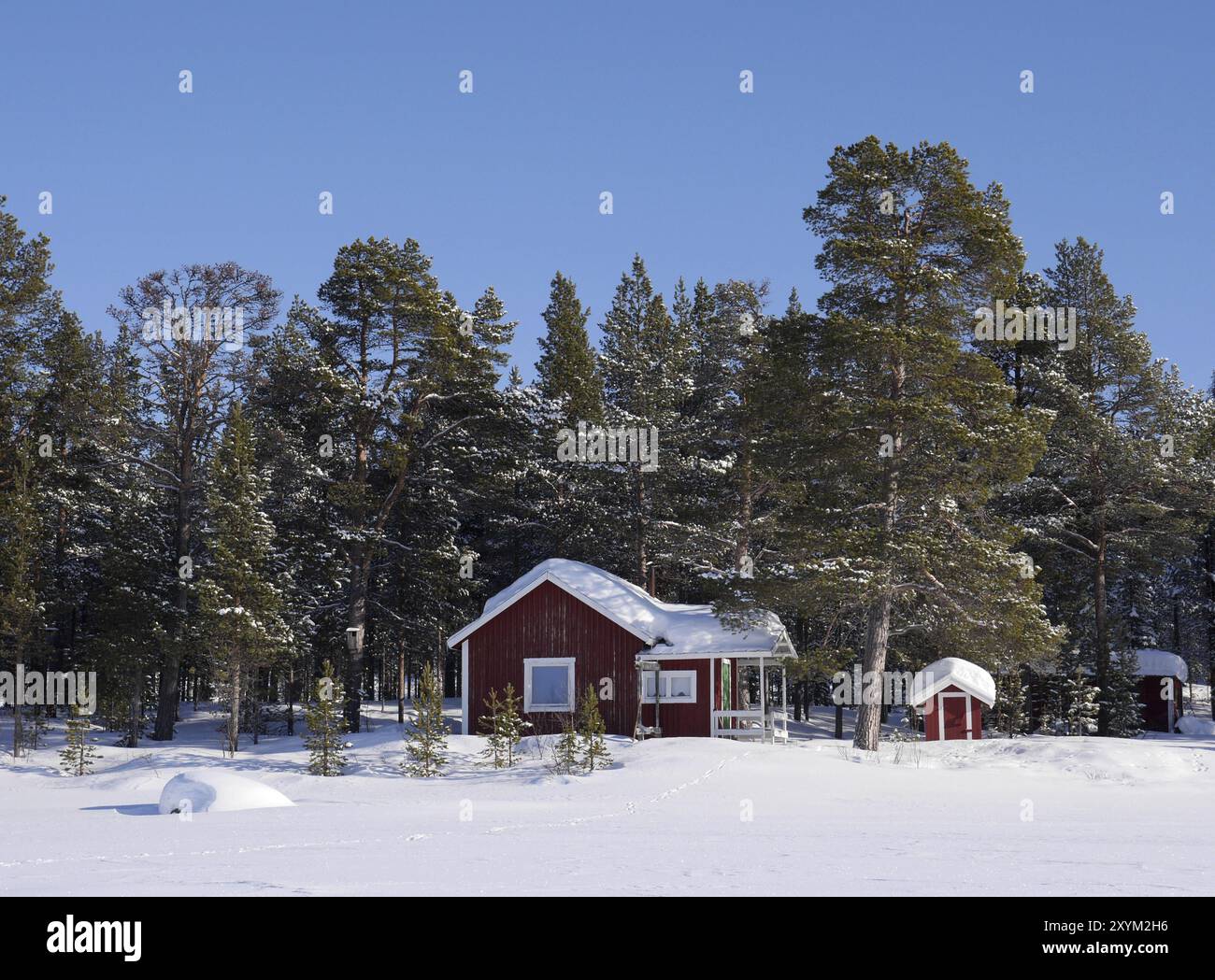 Image showcasing Cabin in Lapland Stock Photo - Alamy