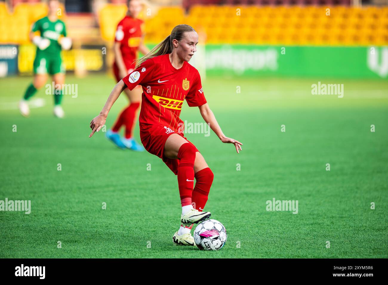 Farum, Denmark. 29th, August 2024. Nikoline Dudek (14) of FC Farum, Denmark. 29th, August 2024. Nikoline Dudek (14) of FC