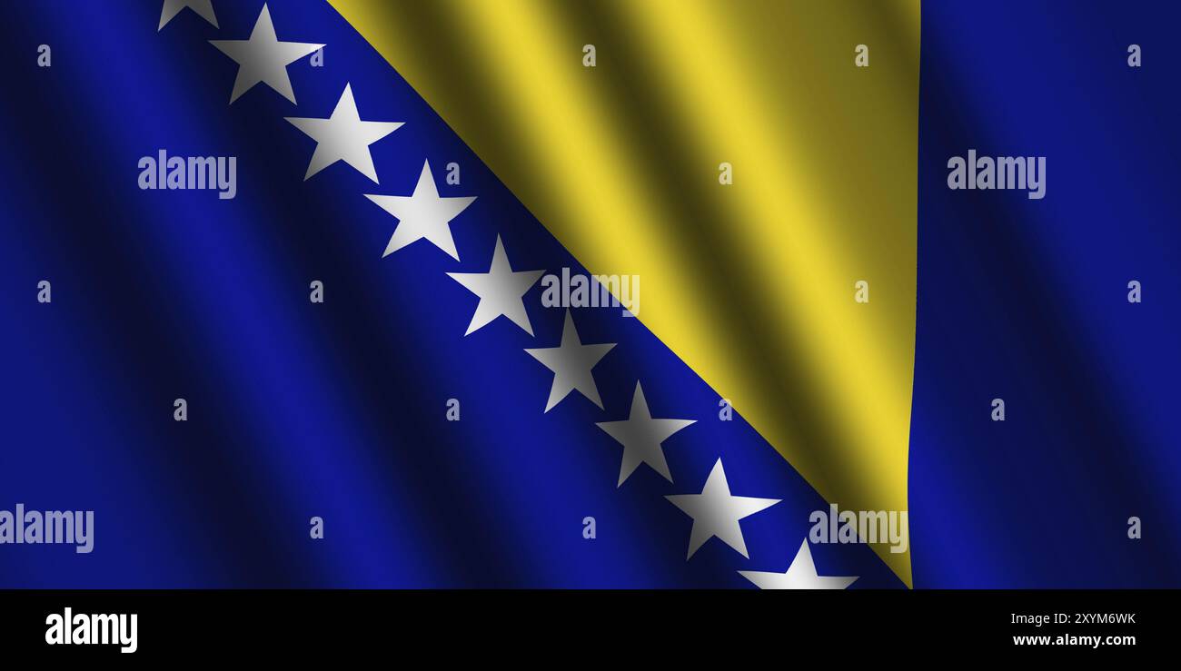 Flying bosnia herzegovina flag hi-res stock photography and images - Alamy
