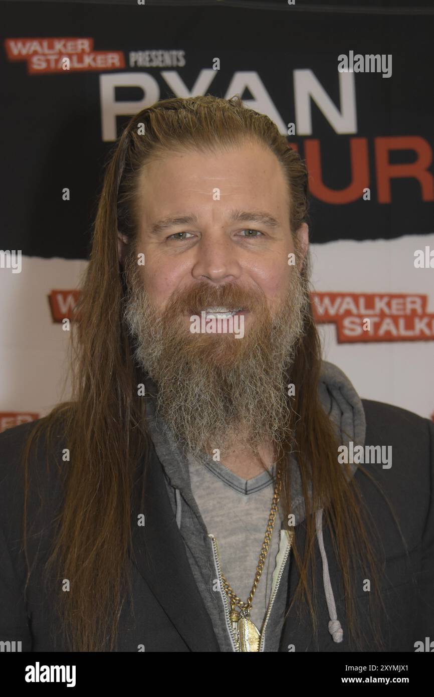 MANNHEIM, GERMANY, MARCH 17: Actor Ryan Hurst (Sons of Anarchy) at the Walker Stalker Germany convention. (Photo by Markus Wissmann) Stock Photo