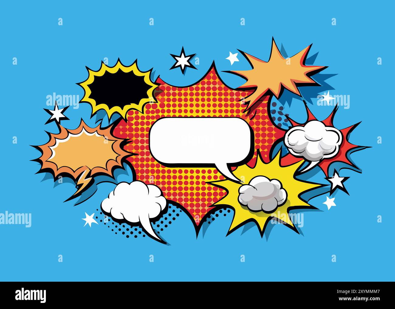 Speech bubbles color background Stock Vector Images - Alamy