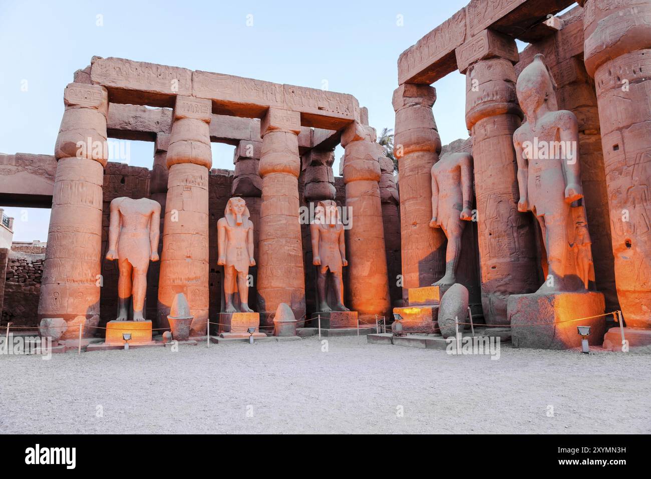 Statue of pharaoh rameses II in luxor temple, luxor, egypt Stock Photo ...