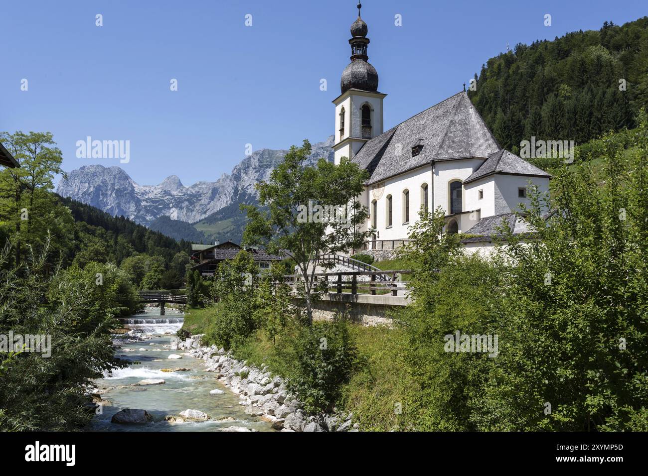 Historic church in Ramsau, Bavaria Stock Photo - Alamy