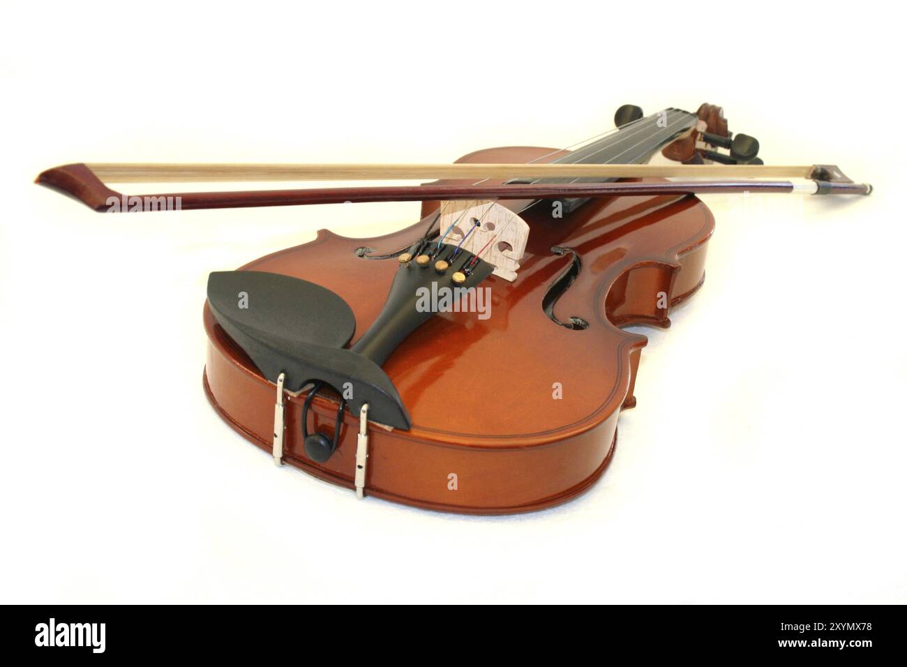 Violin on a white background Stock Photo - Alamy