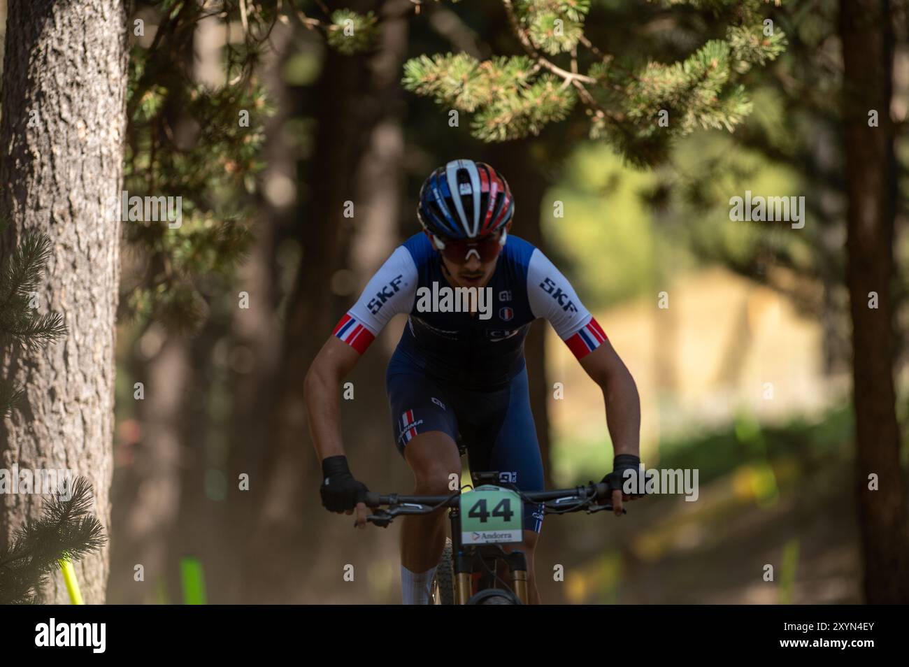 Pal Arinsal Andorra August 30 2024 Brent Martino of FRANCE in the UCI Mountain Bike World Championships CROSS COUNTRY OLYMPIC MEN JUNIOR Andorra Stock Photo Alamy