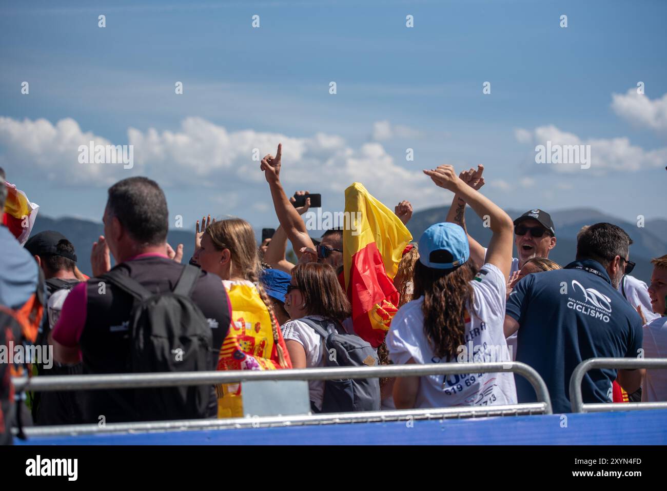 Pal Arinsal, Andorra August 30 2024 Fans in the UCI Mountain Bike