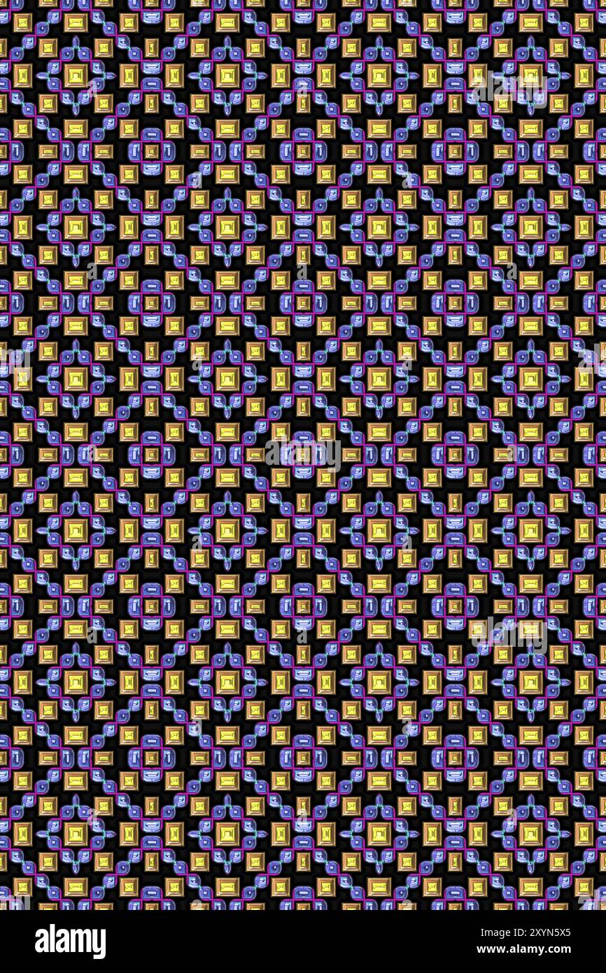 3D effect seamless background, wallpaper decoration pattern Stock Photo