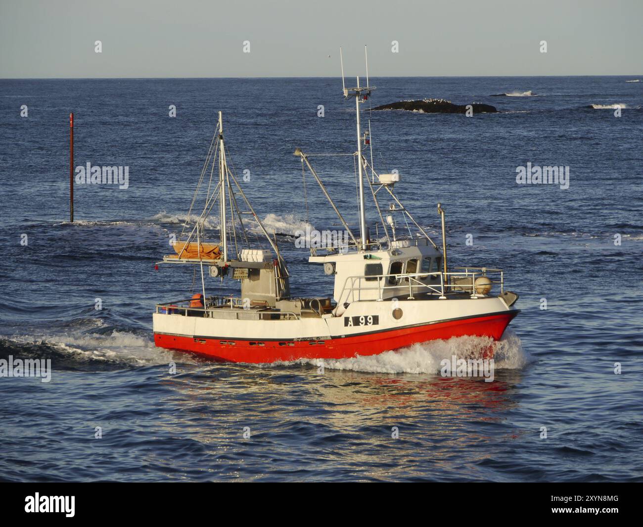 Fishermen in Northern Norway Stock Photo