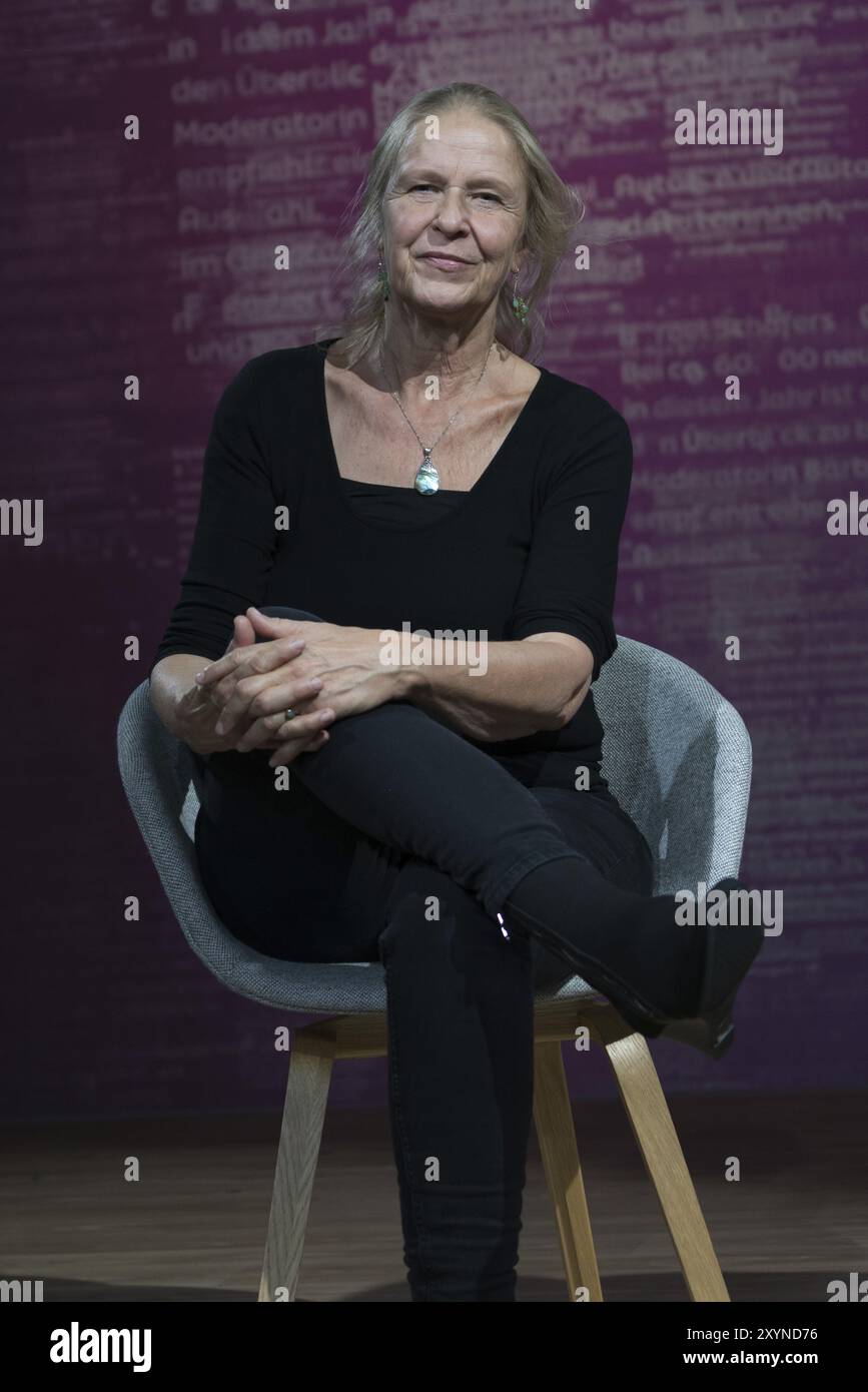 FRANKFURT AM MAIN, Germany, October 21 2023: Cornelia Funke (*1958, German author) at the 75th Frankfurt Book Fair, Europe Stock Photo