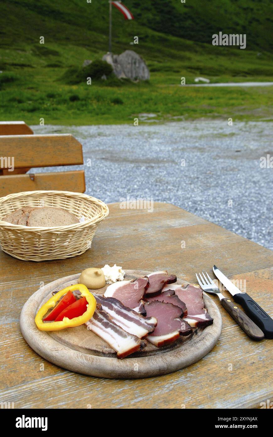 Lunch in Austria Stock Photo