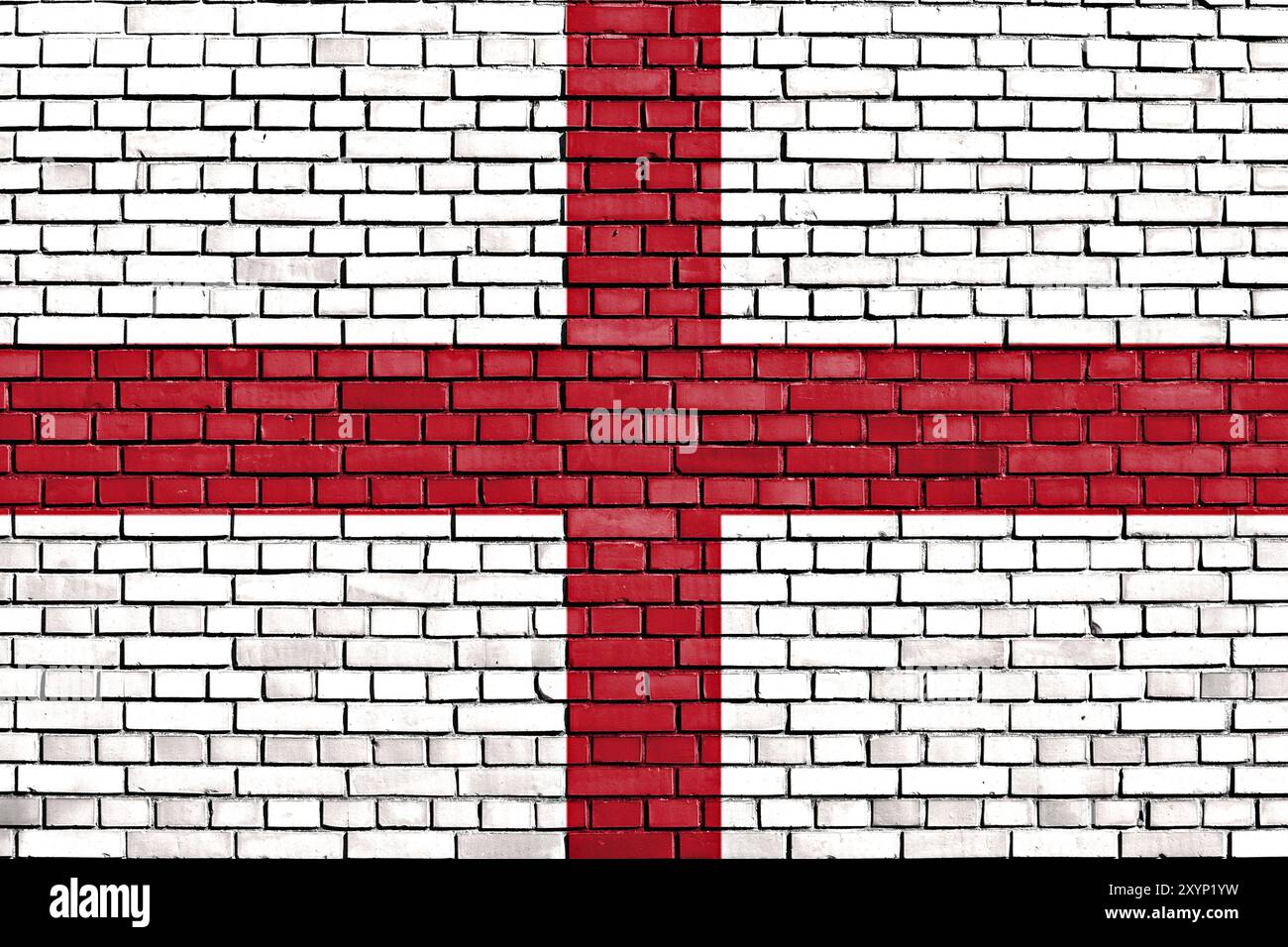 Flag of England painted on brick wall Stock Photo - Alamy