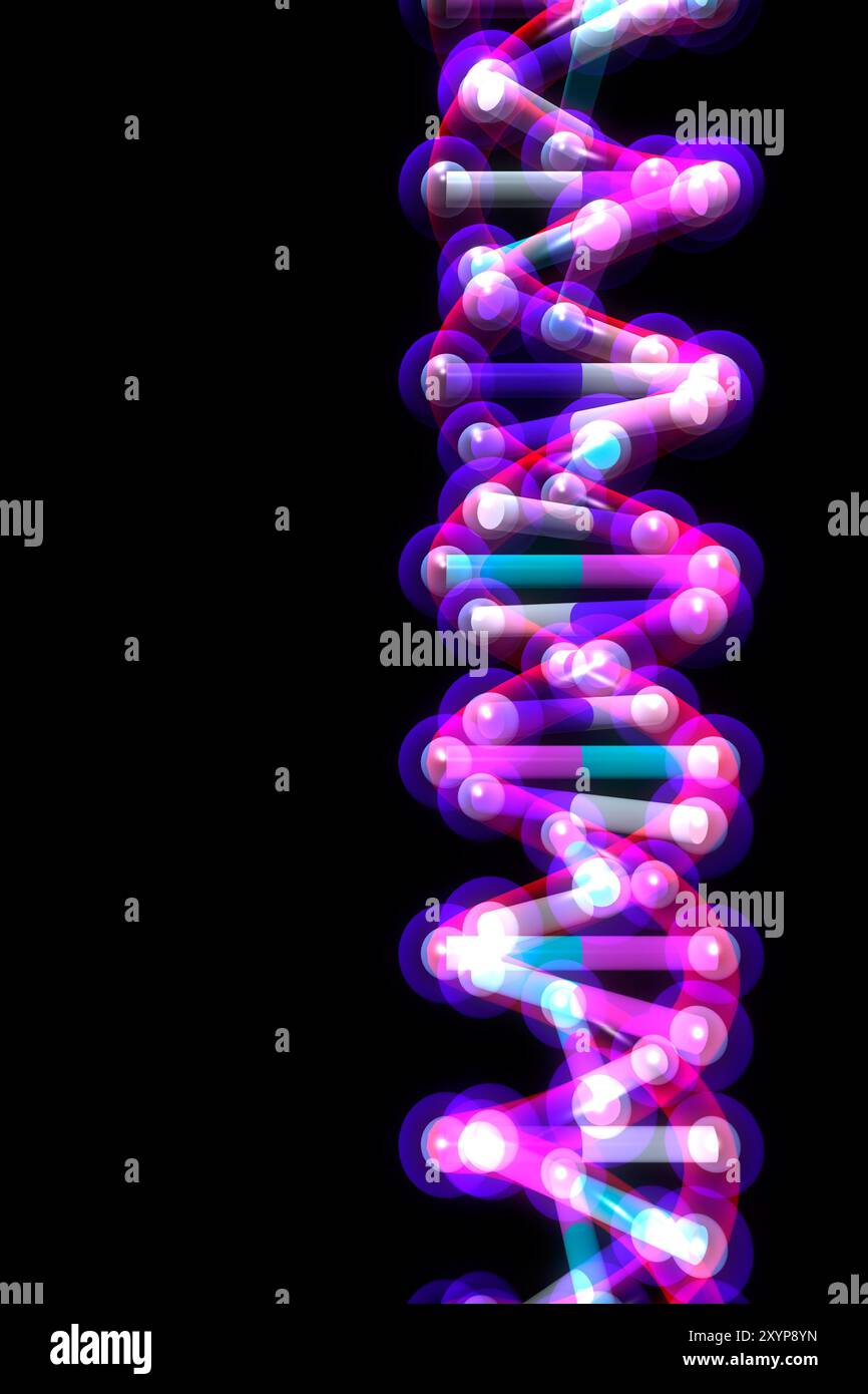 DNA molecule double helix 3D illustration Stock Photo - Alamy