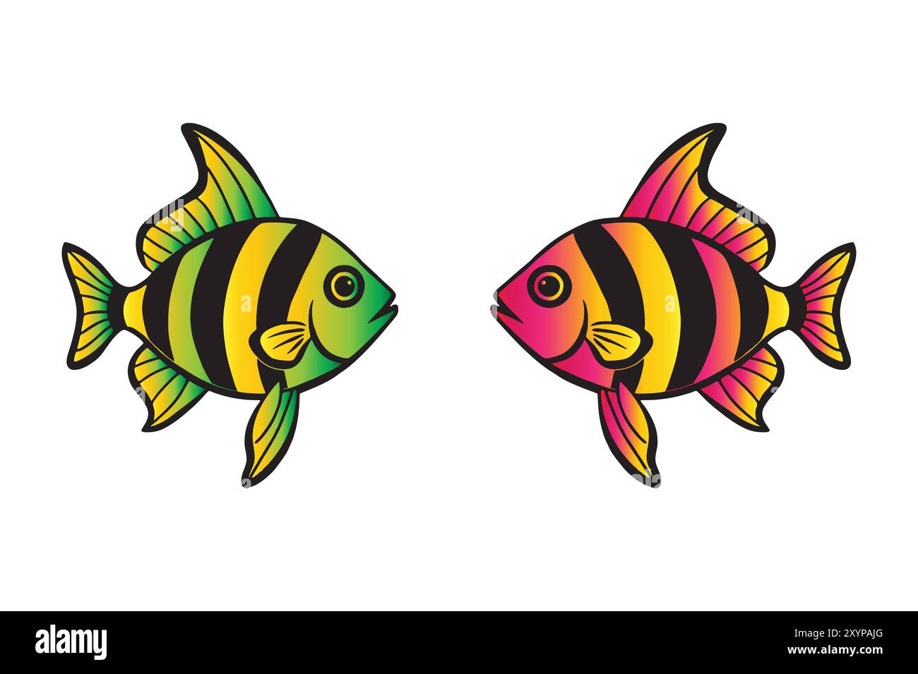 Fish vector set hi-res stock photography and images - Alamy