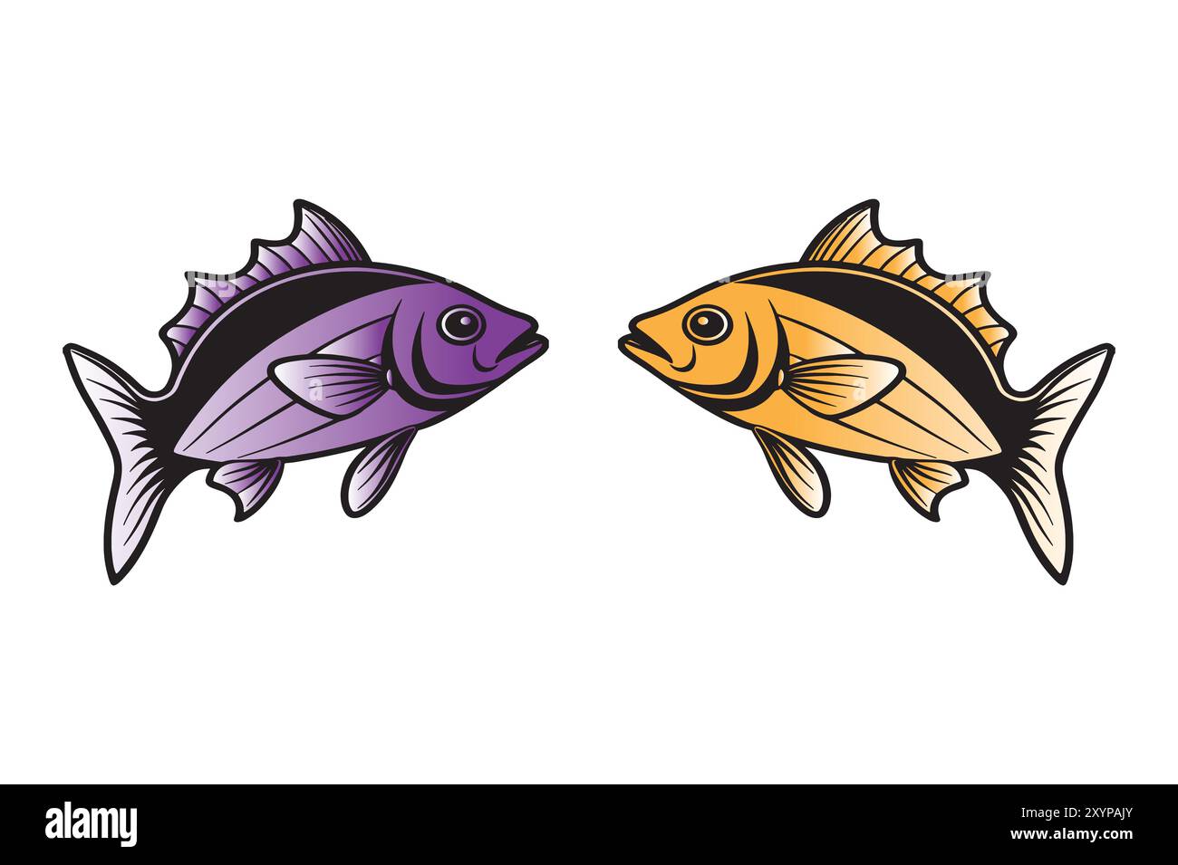 colorful fish icon vector set Stock Vector Image & Art - Alamy