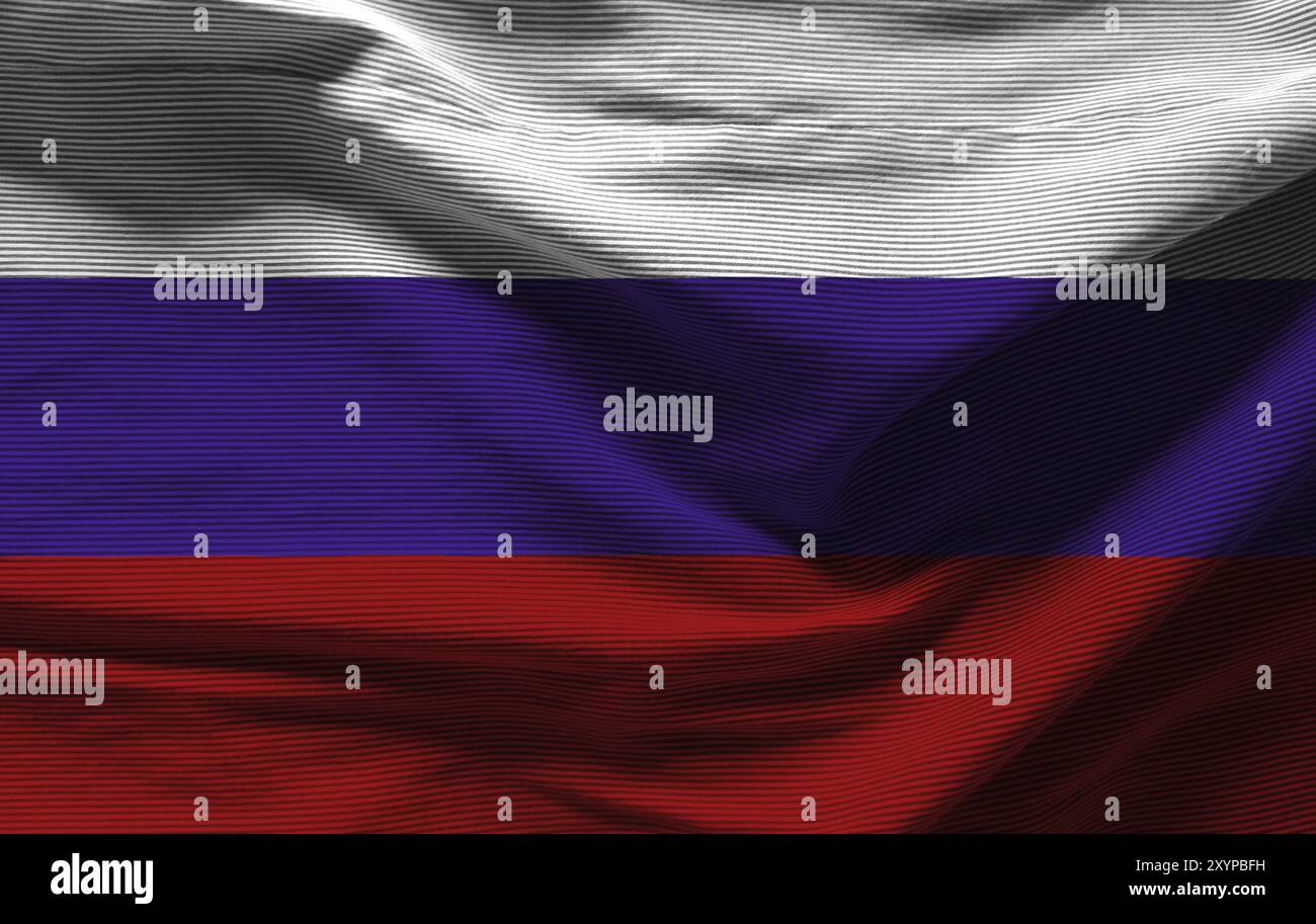 Russia flag with texture on background Stock Photo - Alamy