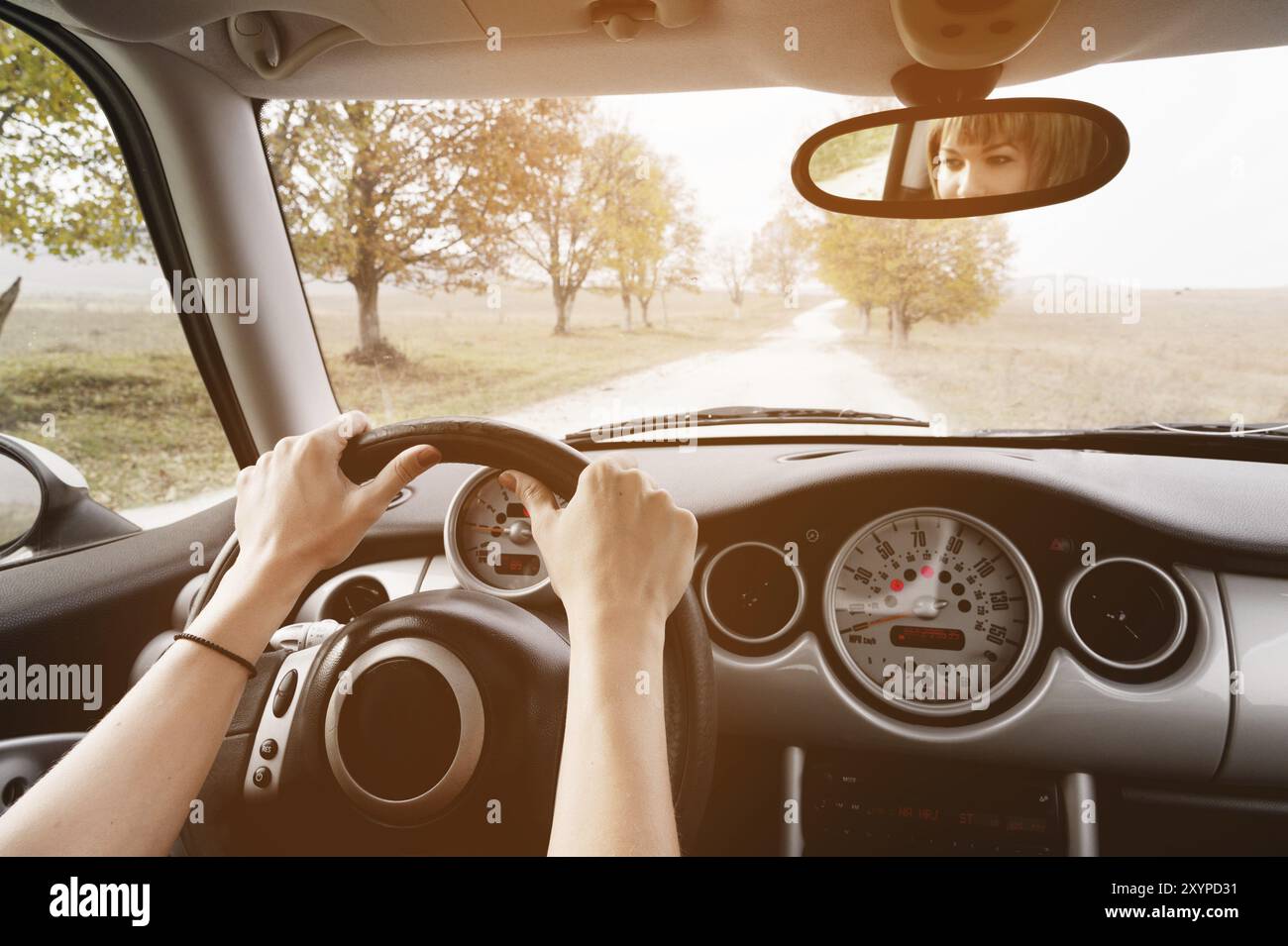 Hands on the wheel hi-res stock photography and images - Alamy