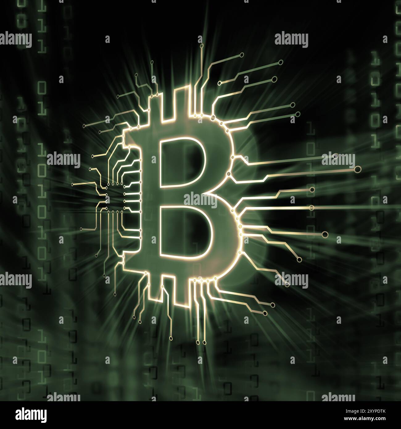 Bitcoin logo green hi-res stock photography and images - Alamy