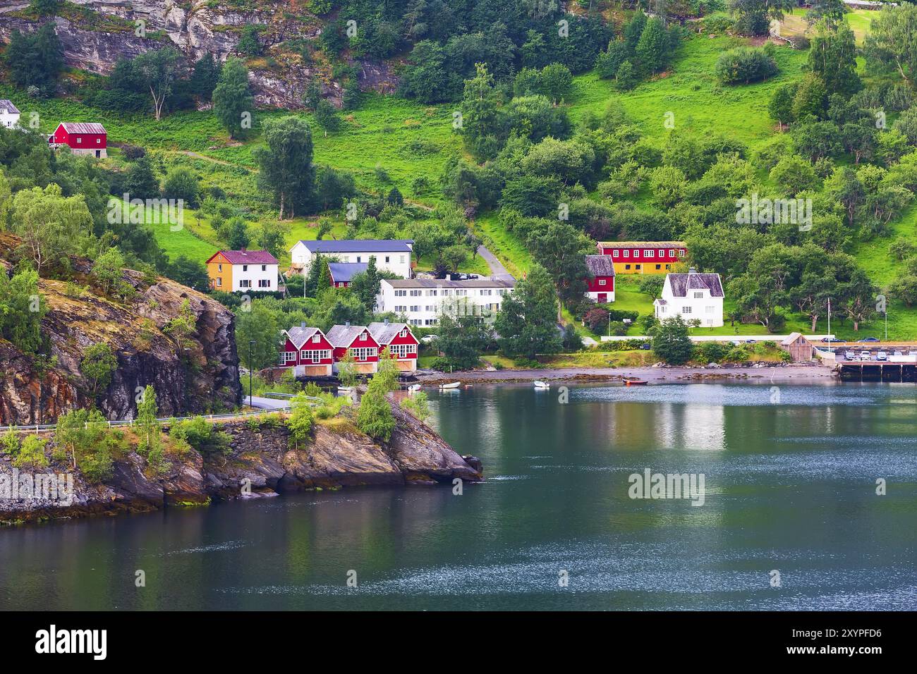 norwegian-fjord-village-and-sognefjord-landscape-in-flam-norway