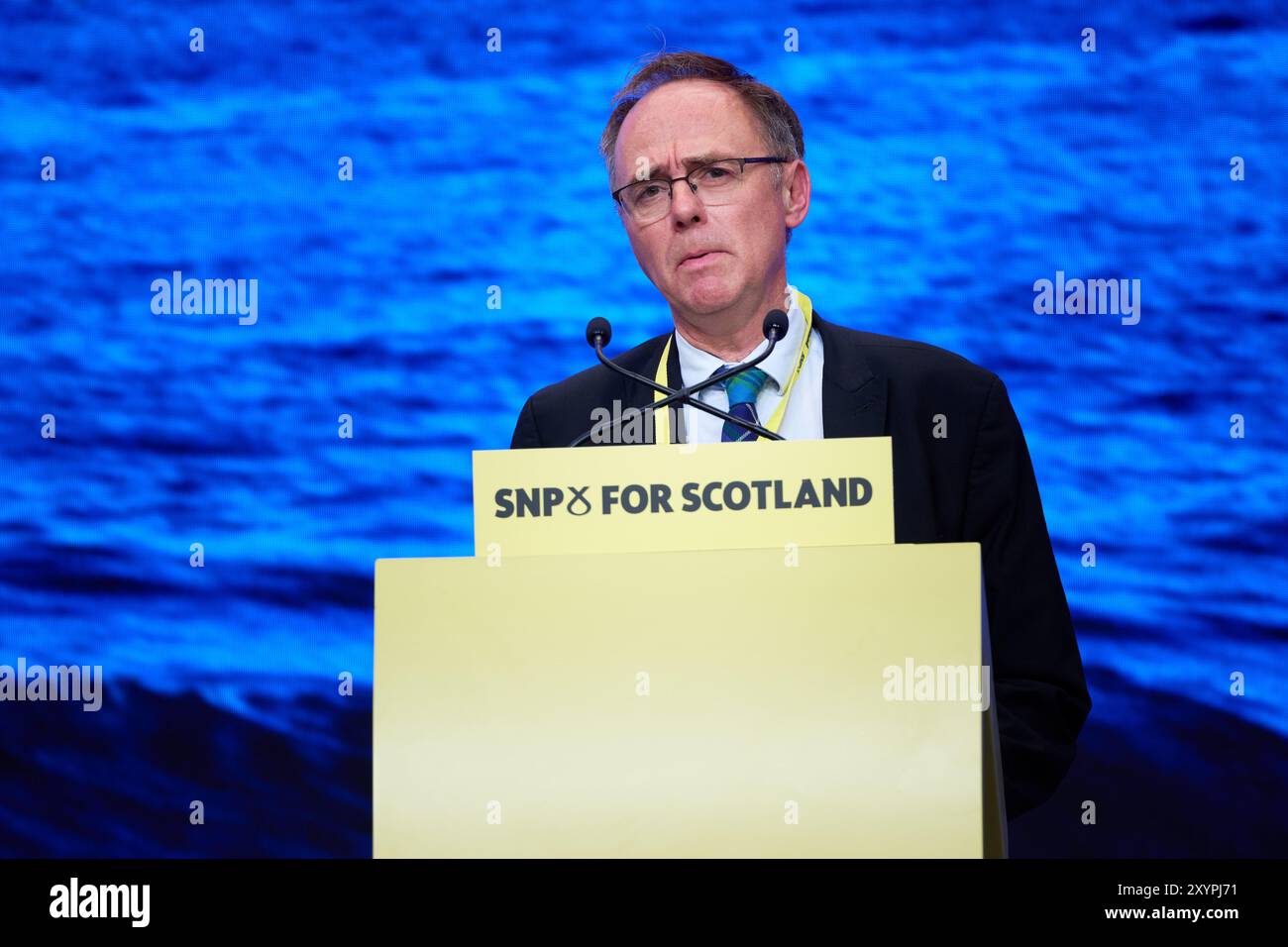Edinburgh Scotland, UK 30 August 2024. Alasdair Allan MSP at the SNP ...