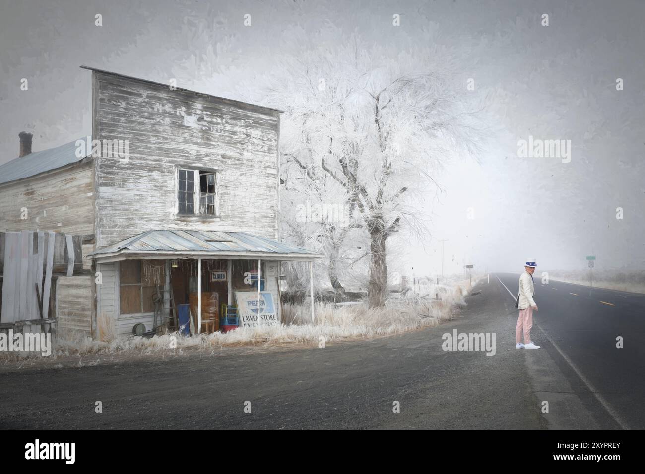 USA; Oregon, Lawen, Uncle Sam Untitled Stock Photo