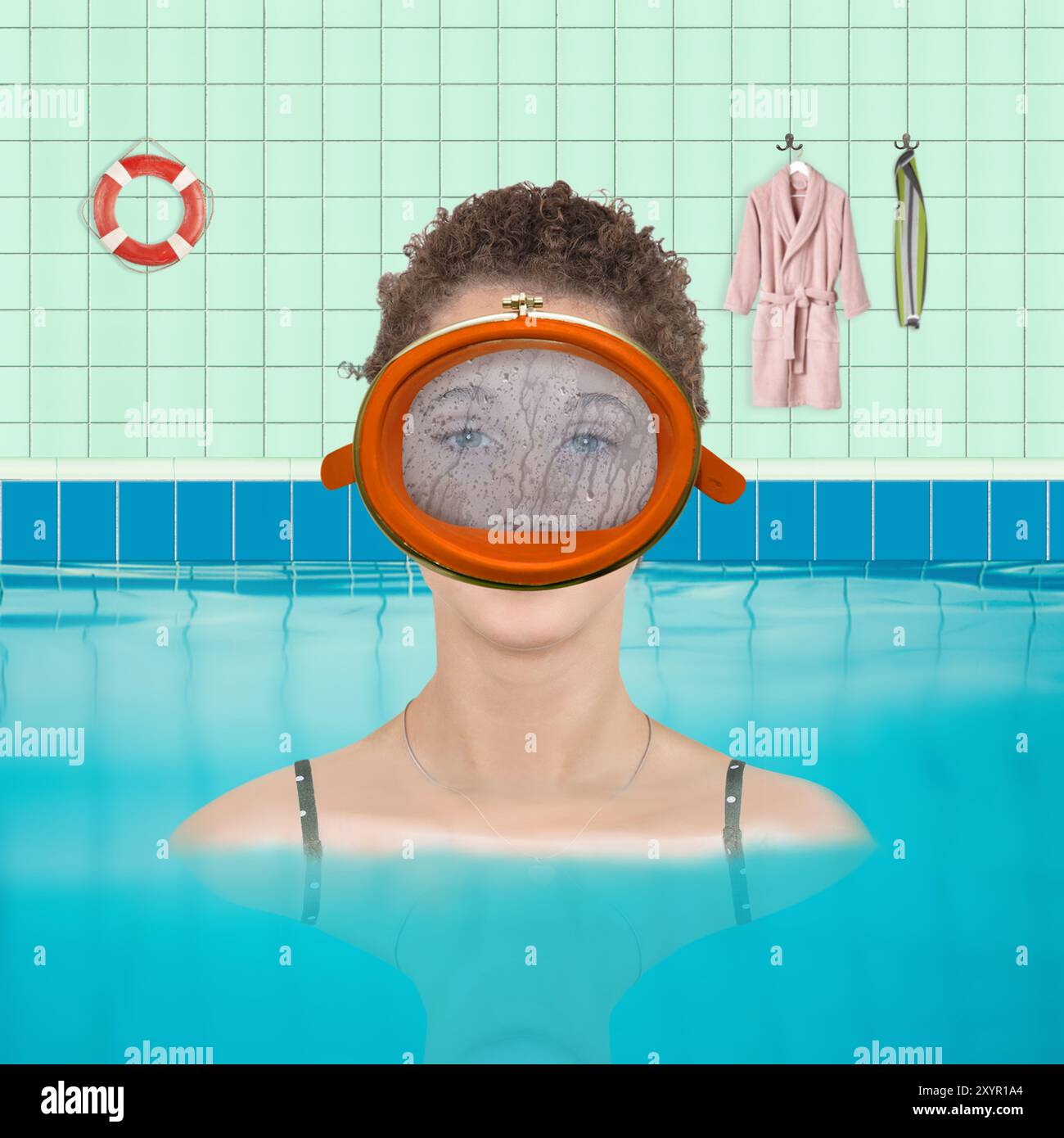 Woman diving into swimming pool hi-res stock photography and images - Alamy