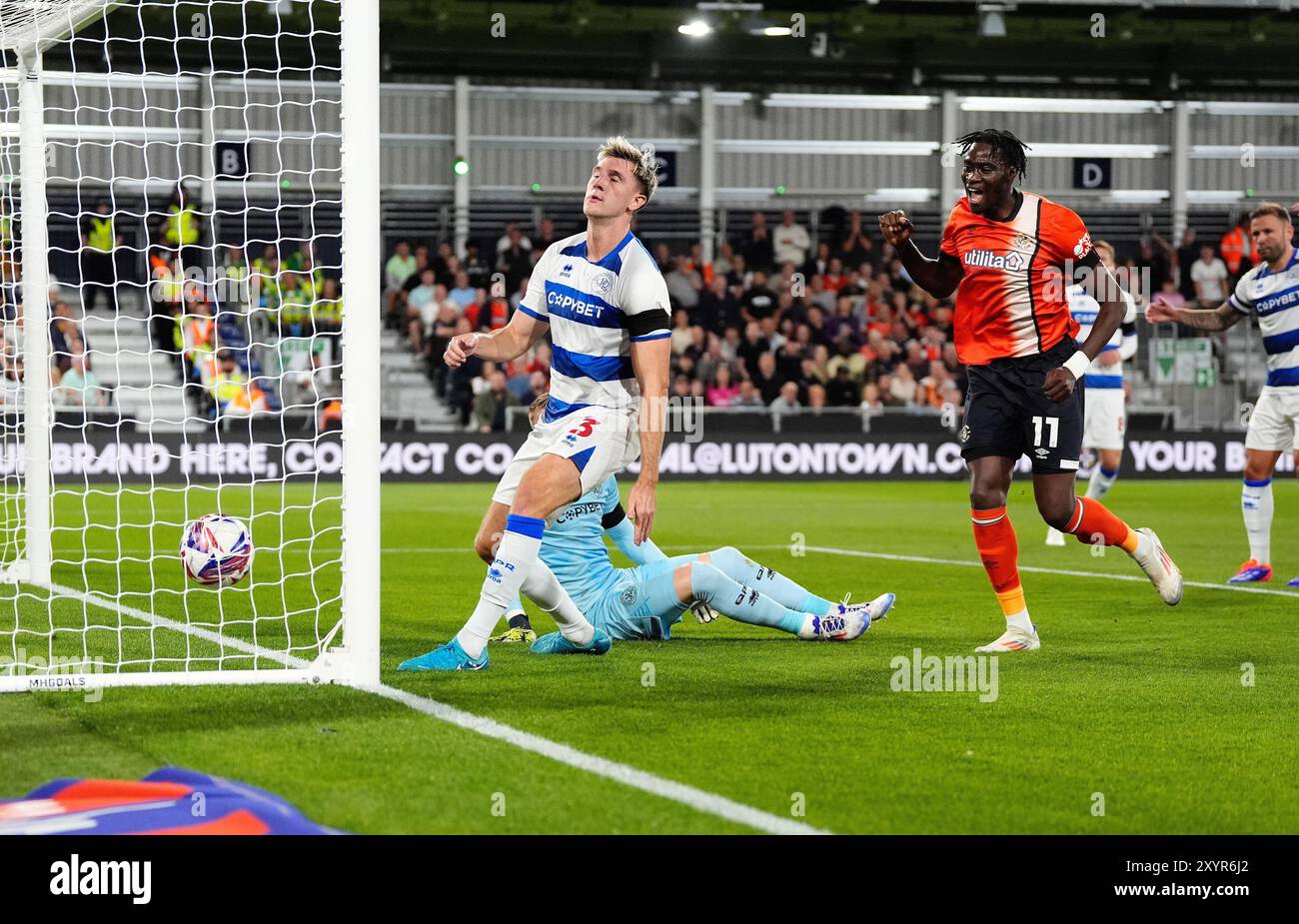 Queens Park Rangers' Jimmy Dunne shows dejection during the Sky Bet ...