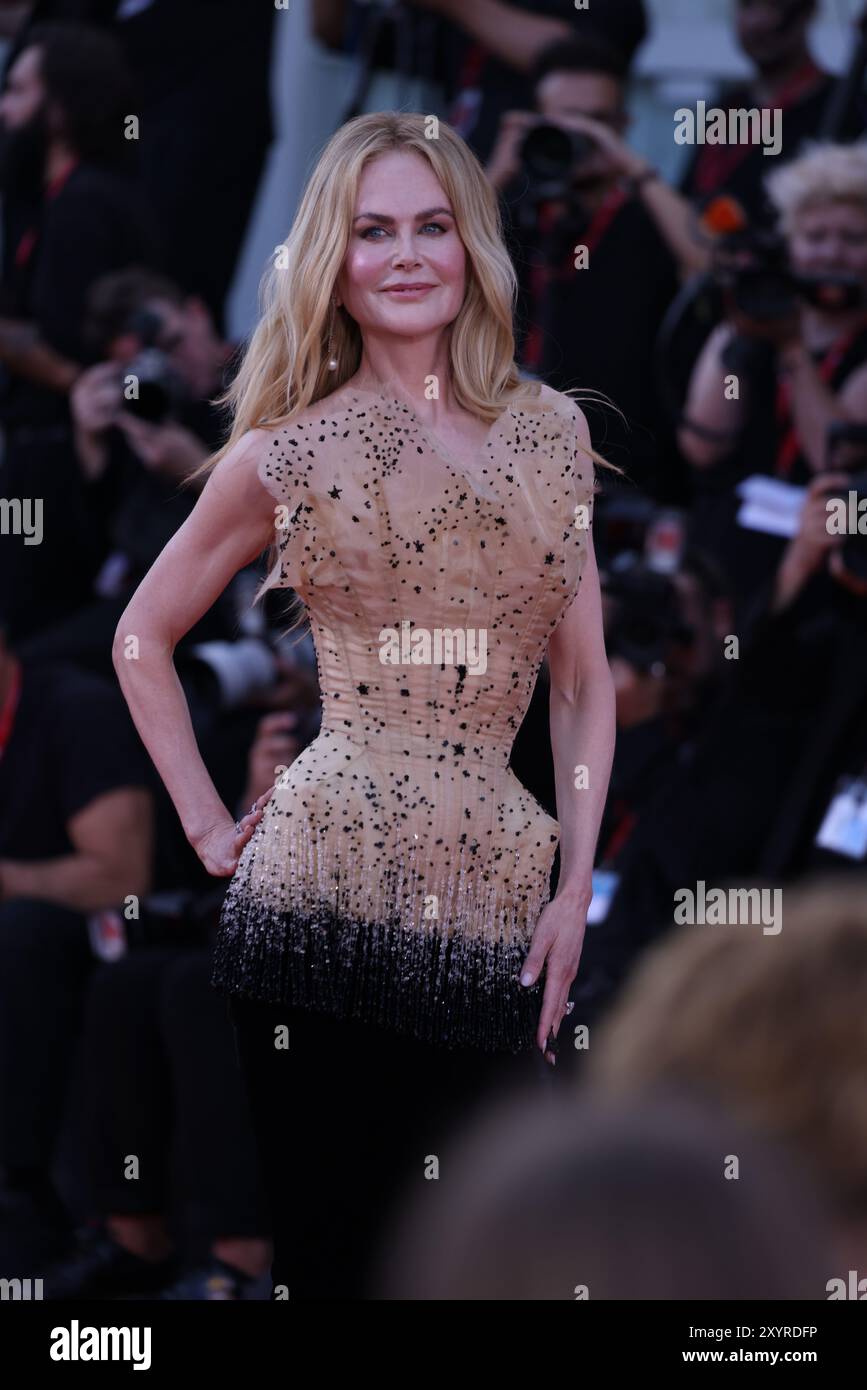 Venice 30th August 2024 Italy Nicole Kidman Dazzles in Schiaparelli