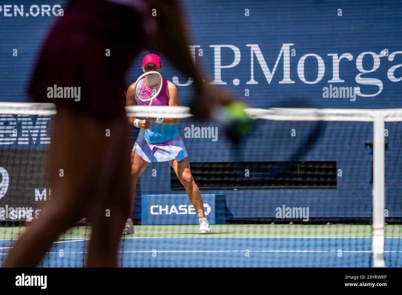 Iga Swiatek (POL) competes in round 1 of the 2024 US Open Tennis Stock